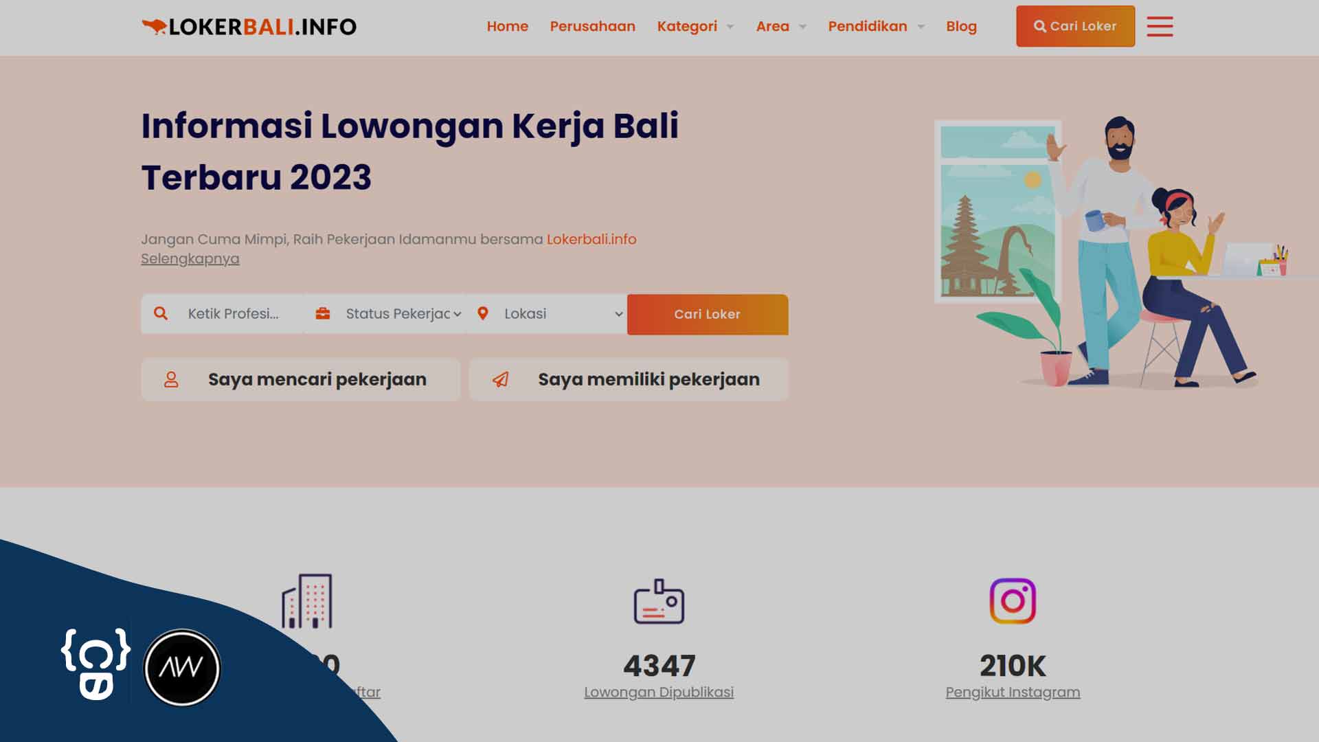 Portfolio Lokerbali.info Website Development
